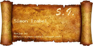 Simon Izabel névjegykártya